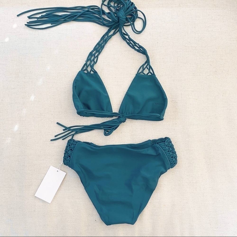 𝅺NWT MIKOH Macrame Coconut Tamarindo Bikini Set S - Picture 2 of 14